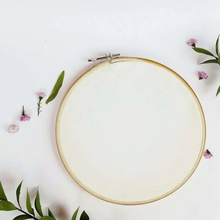 Delicate fabric in embroidery ring